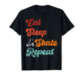 Roller Skating Skate 1970S Eat Sleep T-Shirt - Graphic Print for Adults - T-Shirt, Sweatshirt, Hoodie