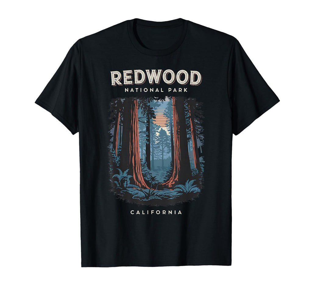 Redwood National Park California T-Shirt - Fun Novelty Design for Adults - T-Shirt, Sweatshirt, Hoodie