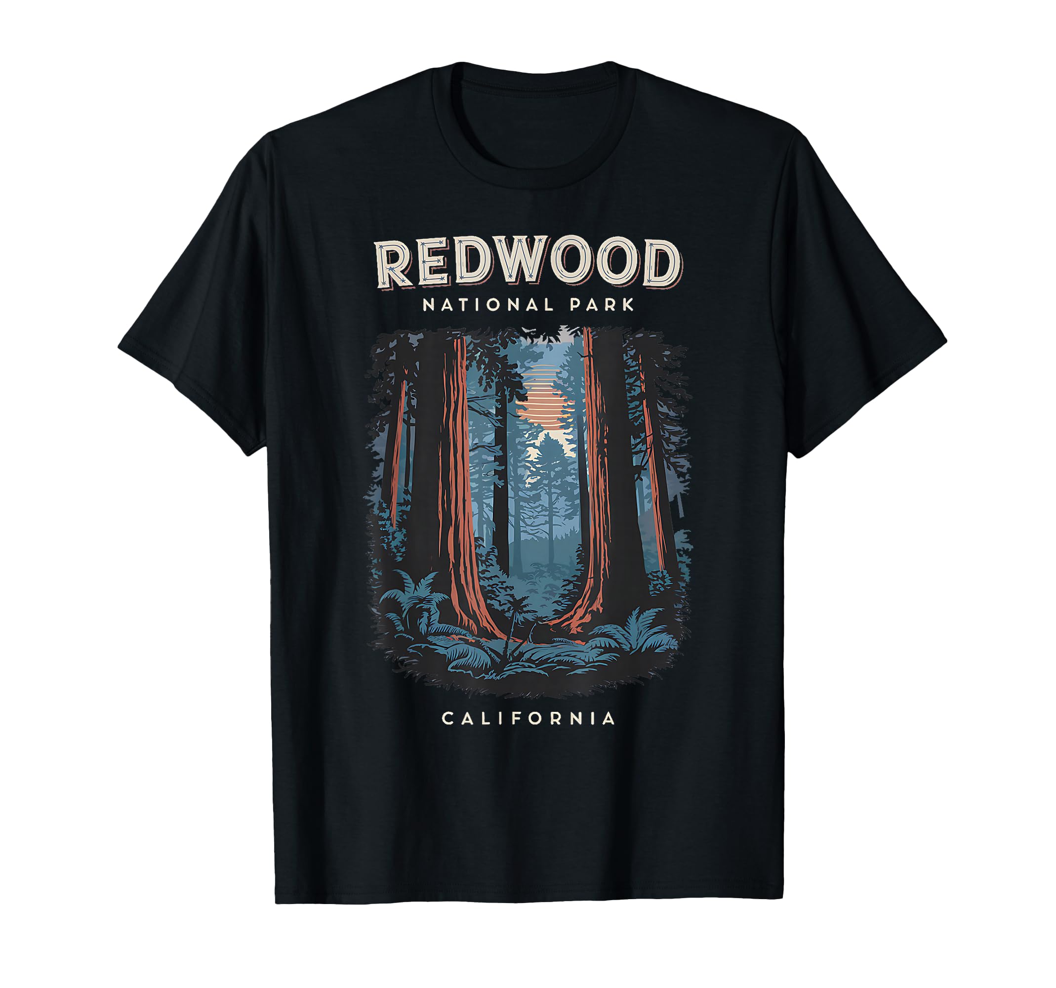 Redwood National Park California T-Shirt - Fun Novelty Design for Adults - T-Shirt, Sweatshirt, Hoodie