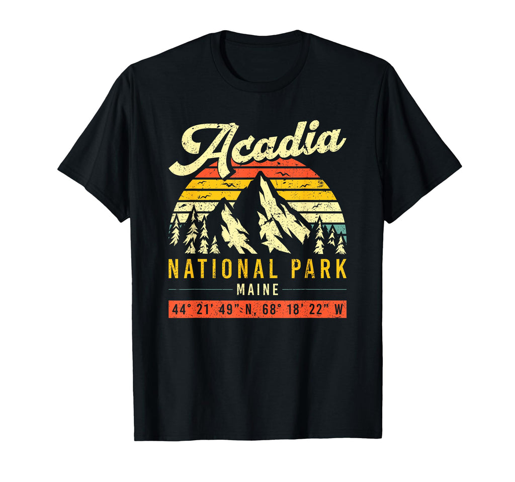 Acadia Coordinates Maine National T-Shirt - Casual Everyday Wear Men Women - T-Shirt, Sweatshirt, Hoodie