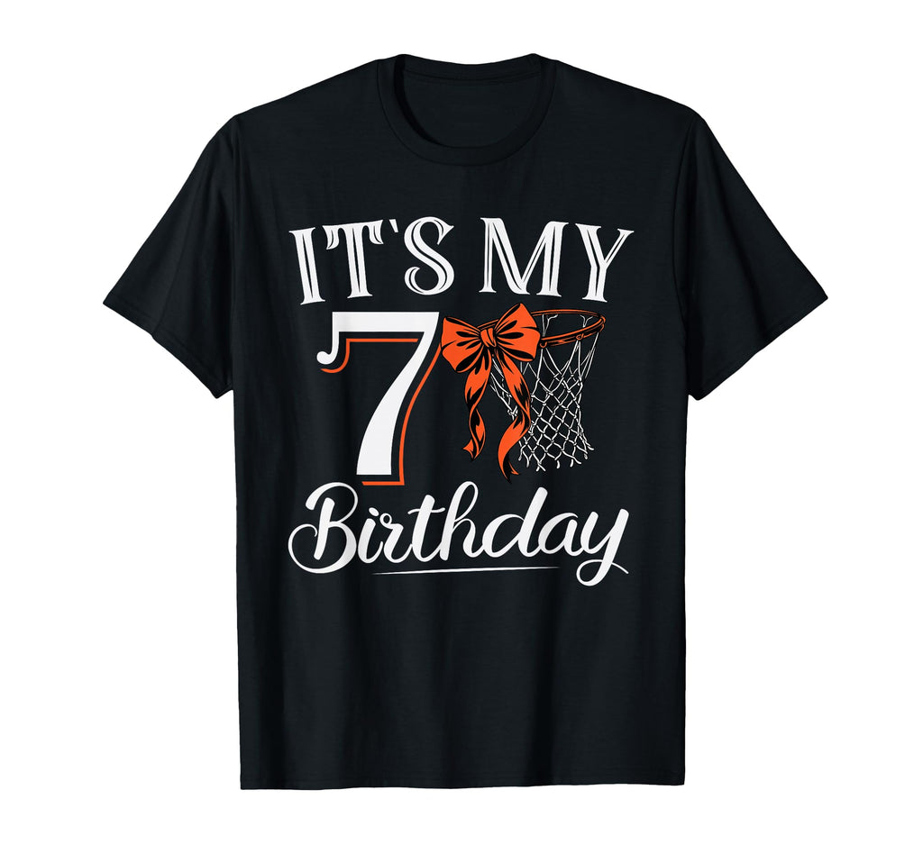 Orange Coquette Basketball Its My 7 T-Shirt - Novelty Apparel for Adults - T-Shirt, Sweatshirt, Hoodie