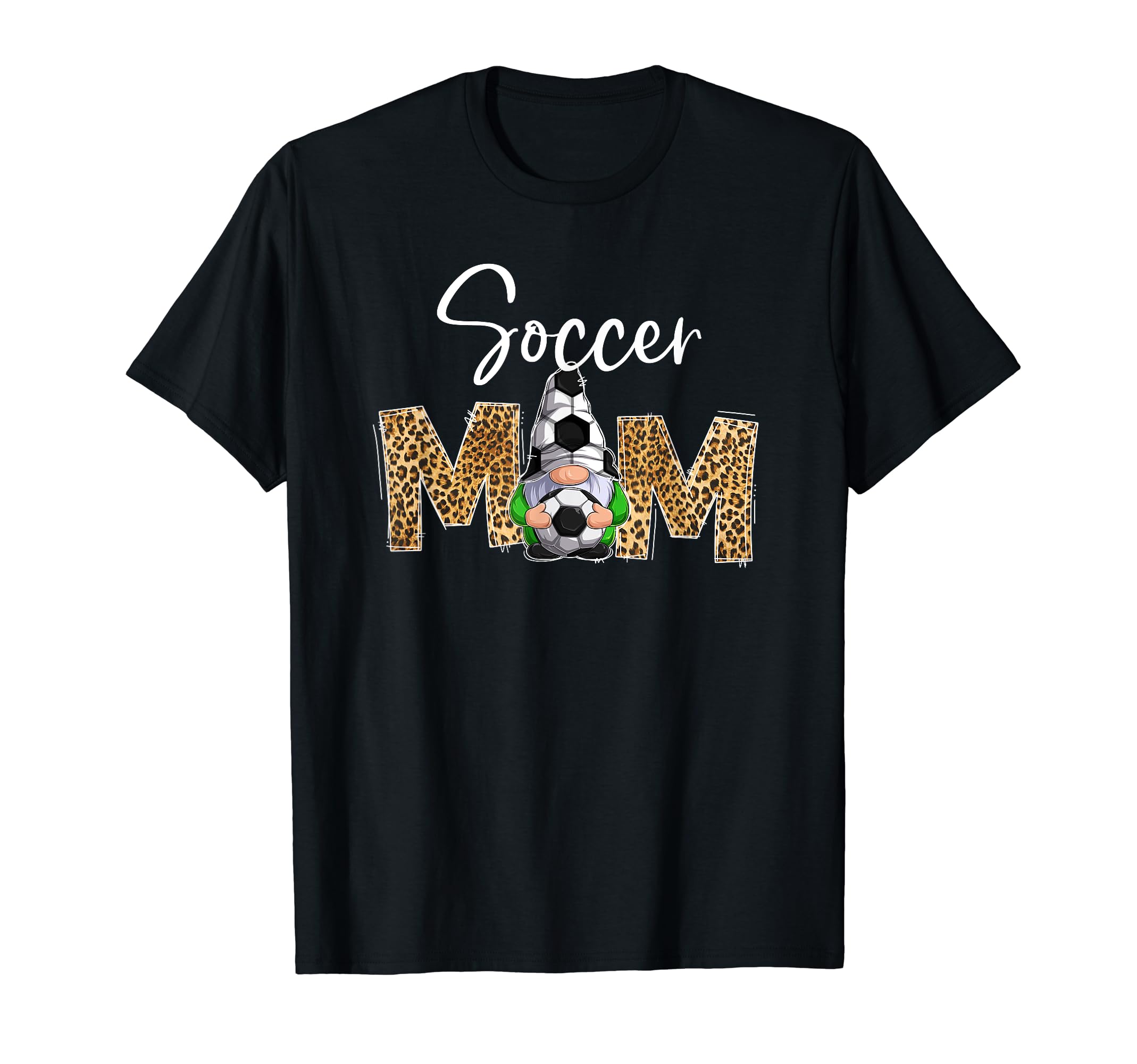 Soccer Mom Life Gnome Game Day Leopard T-Shirt - Unique Graphic Men Women - T-Shirt, Sweatshirt, Hoodie