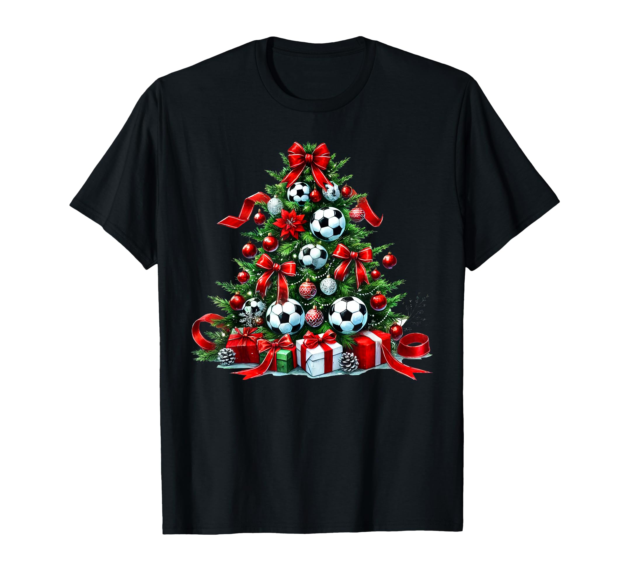 Coquette Bow Soccer Tree Lights Sports T-Shirt - Graphic Print for Adults - T-Shirt, Sweatshirt, Hoodie