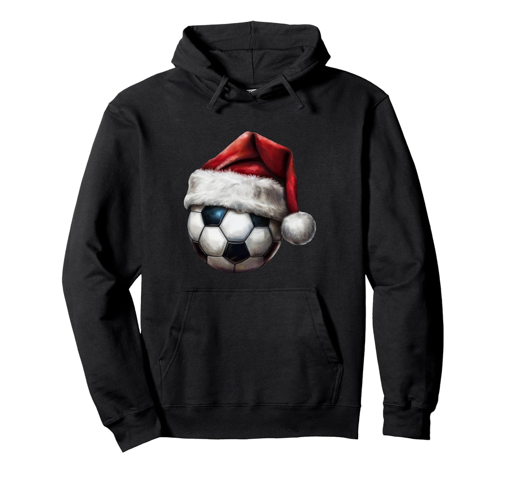 Soccer Ball Santa Hat Family Matching Hoodie - Streetwear Style for Adults - T-Shirt, Sweatshirt, Hoodie