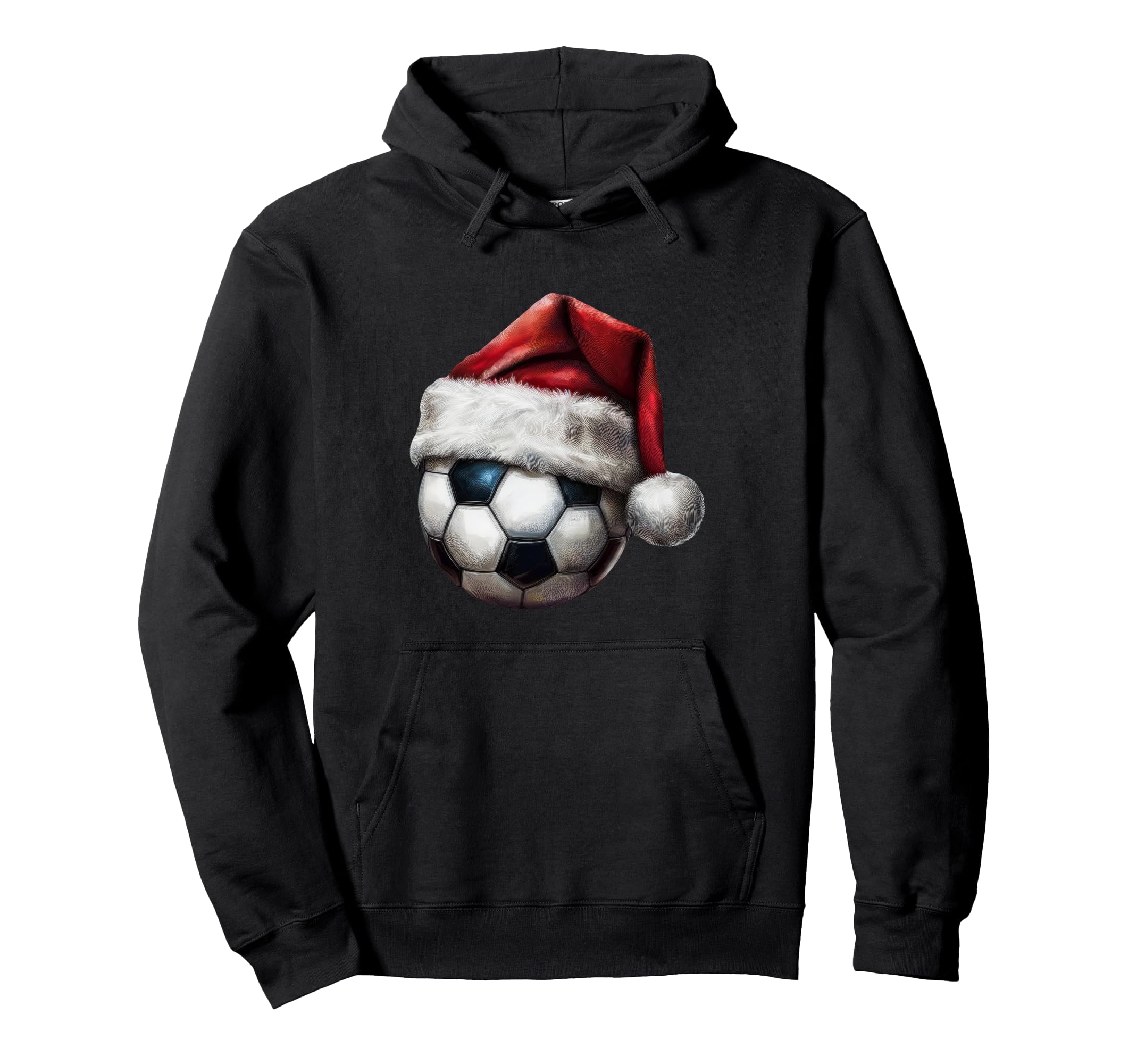 Soccer Ball Santa Hat Family Matching Hoodie - Streetwear Style for Adults - T-Shirt, Sweatshirt, Hoodie