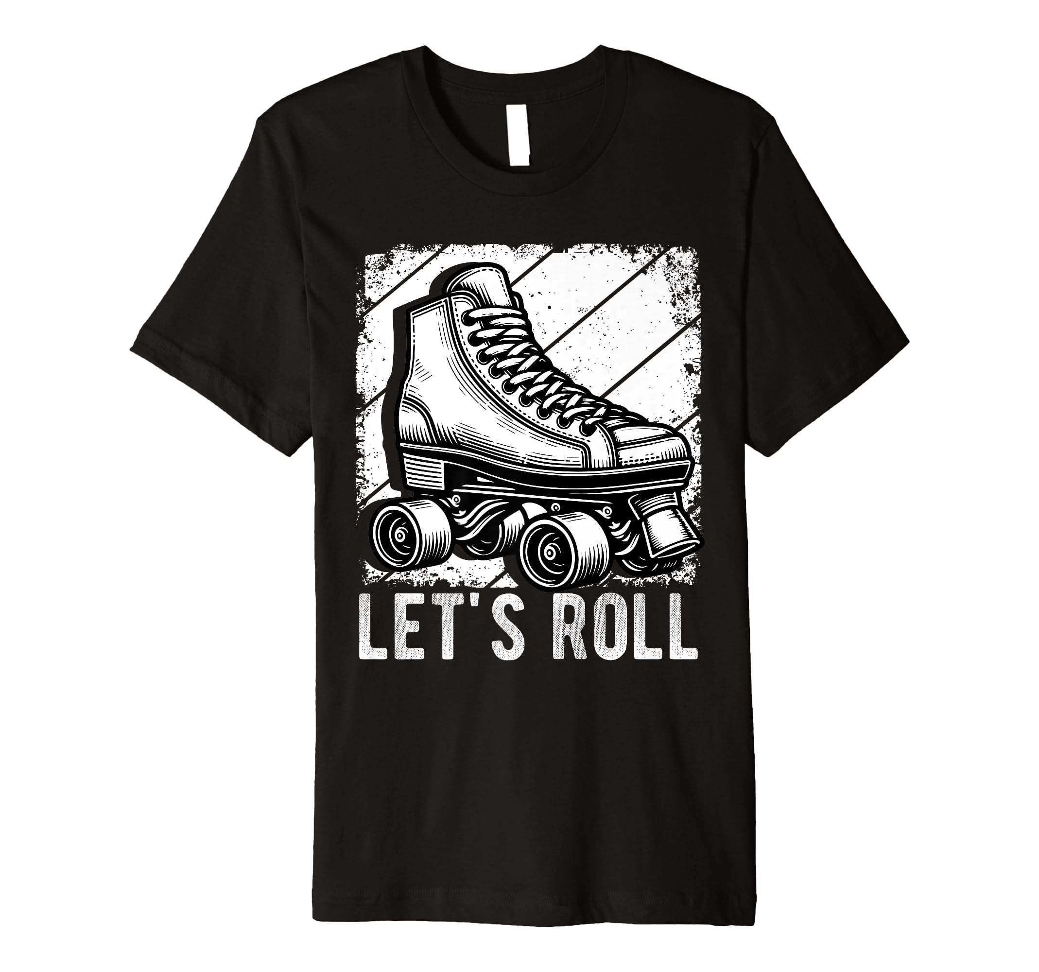 Lets Roll Roller Skate Fun Skating T-Shirt - Custom Art Print for Adults - T-Shirt, Sweatshirt, Hoodie