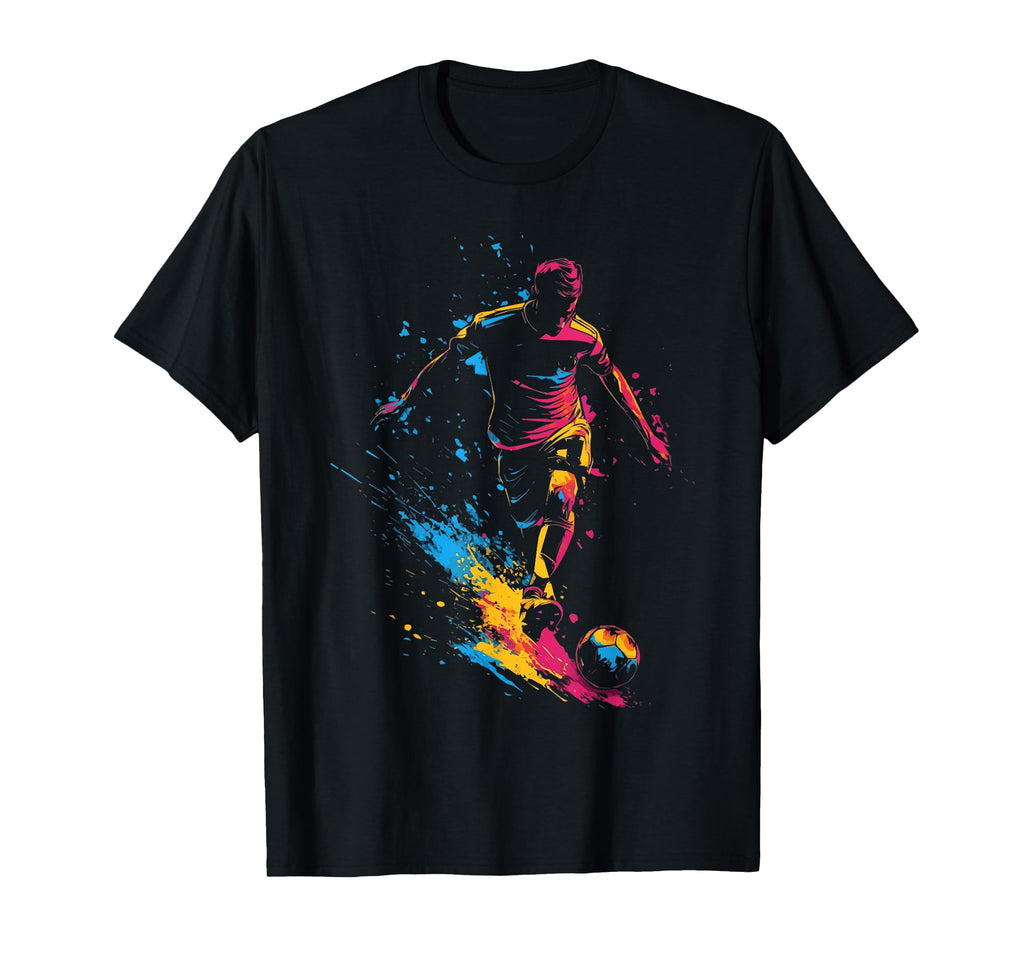Ball Game Football Paint Splash T-Shirt - Aesthetic Graphic Men Women - T-Shirt, Sweatshirt, Hoodie
