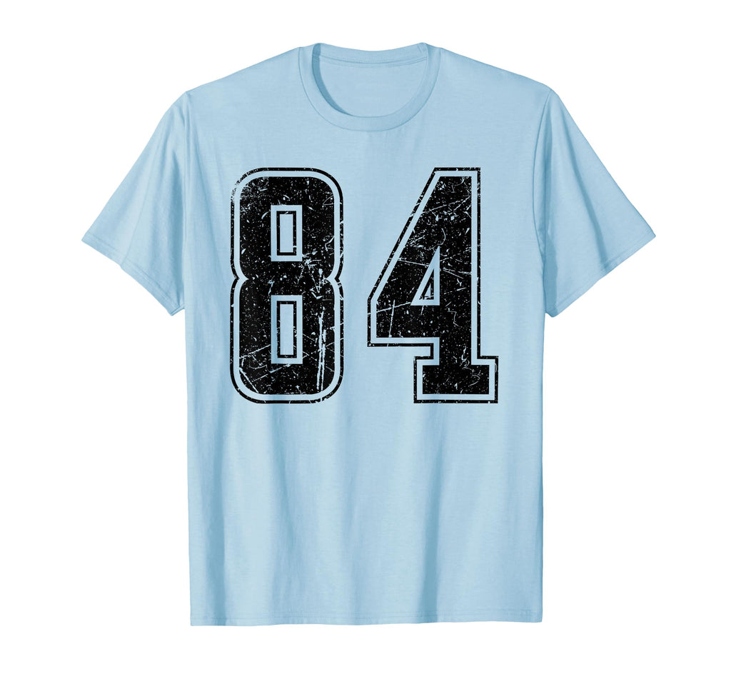 Number 84 Distressed Grunge Jersey T-Shirt - Fun Novelty Design Men Women - T-Shirt, Sweatshirt, Hoodie