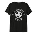 St Clair County Soccer Distressed 90S T-Shirt - Unique Graphic for Adults - T-Shirt, Sweatshirt, Hoodie