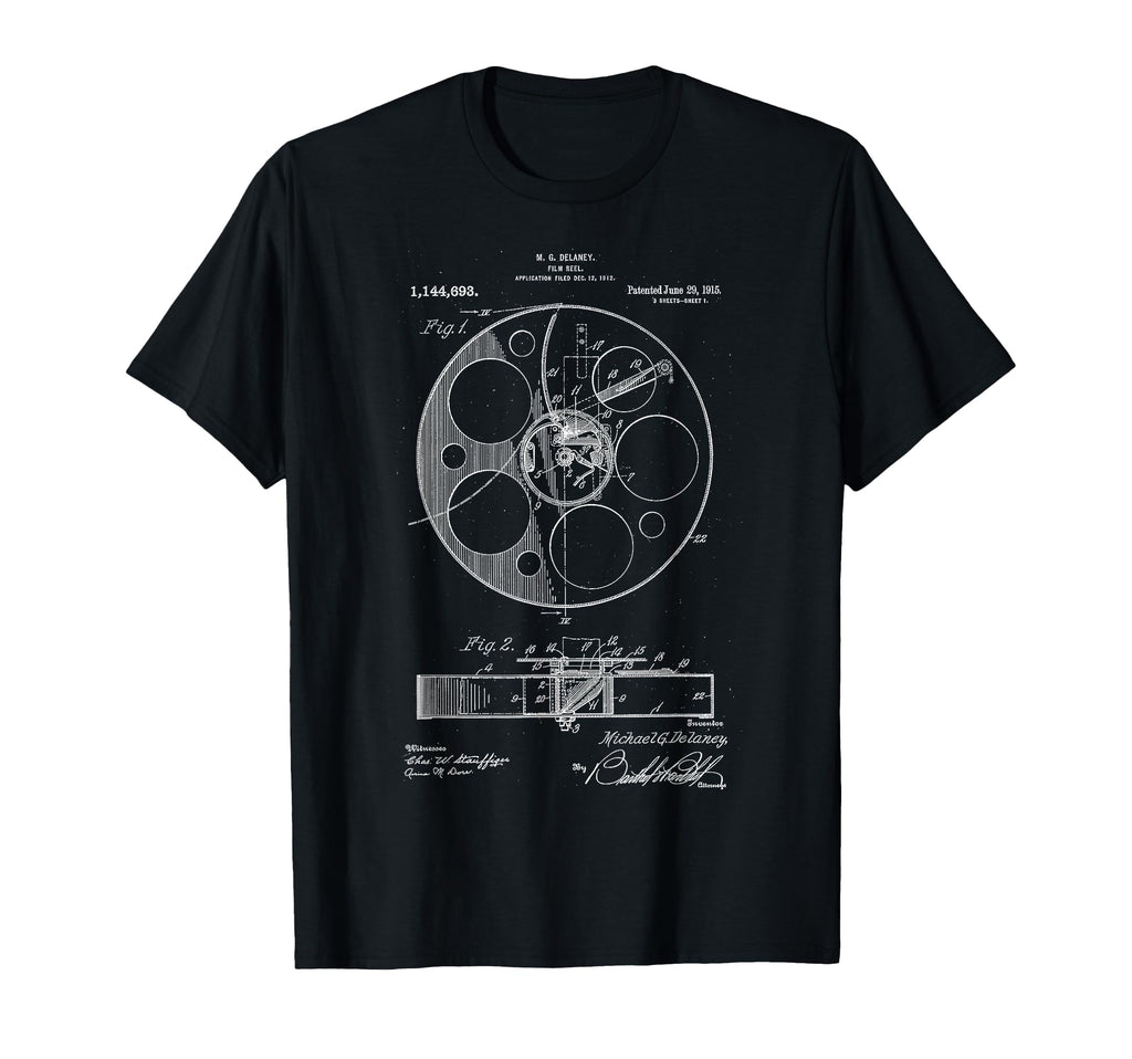 Camera Filmmaker Film Reel Patent T-Shirt - Trendy Graphic Men Women - T-Shirt, Sweatshirt, Hoodie