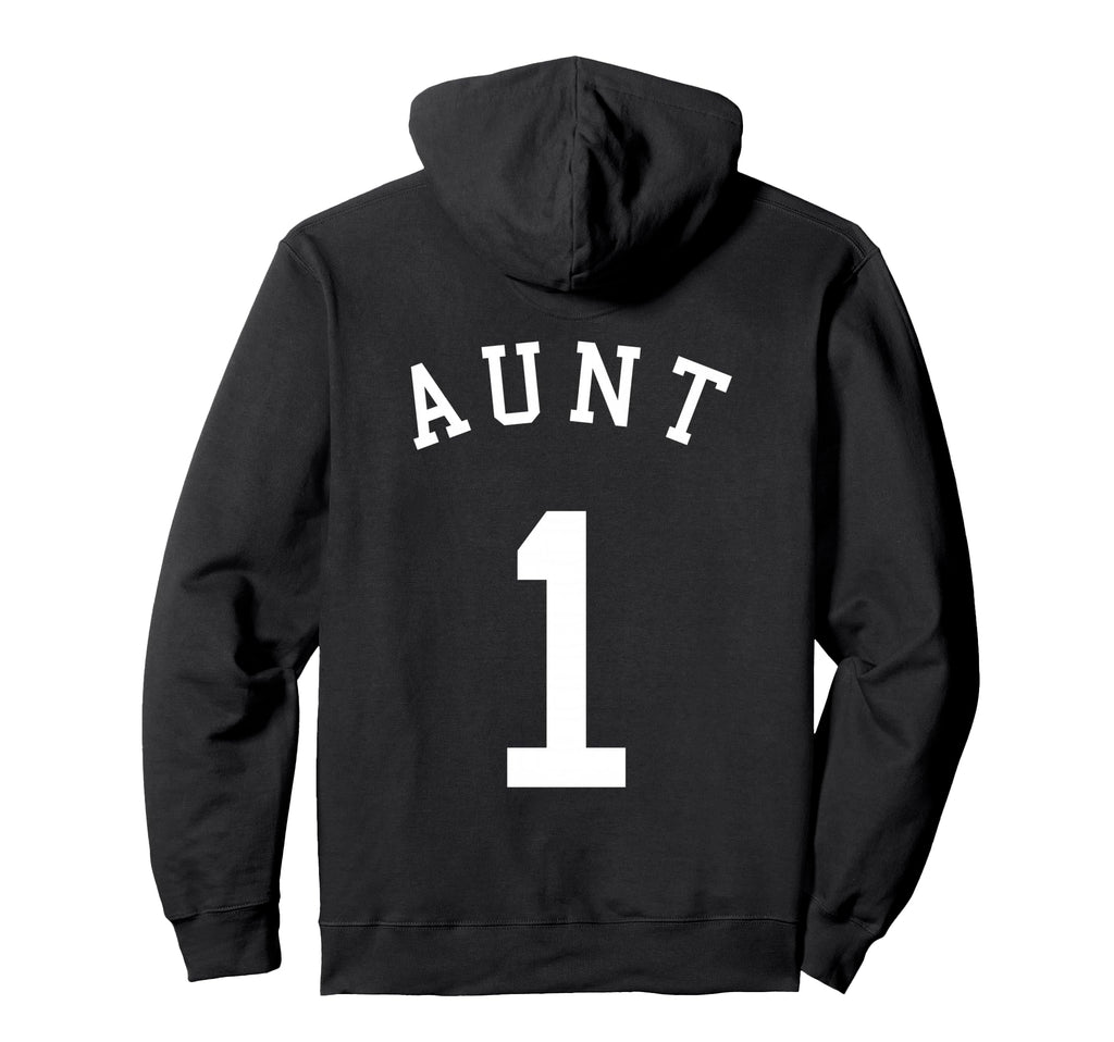 Aunt Team No 1 Basketball Hockey Hoodie - Minimalist Print Men Women - T-Shirt, Sweatshirt, Hoodie
