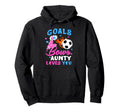 Gender Reveal Goals Or Bows Aunty Hoodie - Fun Novelty Design for Adults - T-Shirt, Sweatshirt, Hoodie