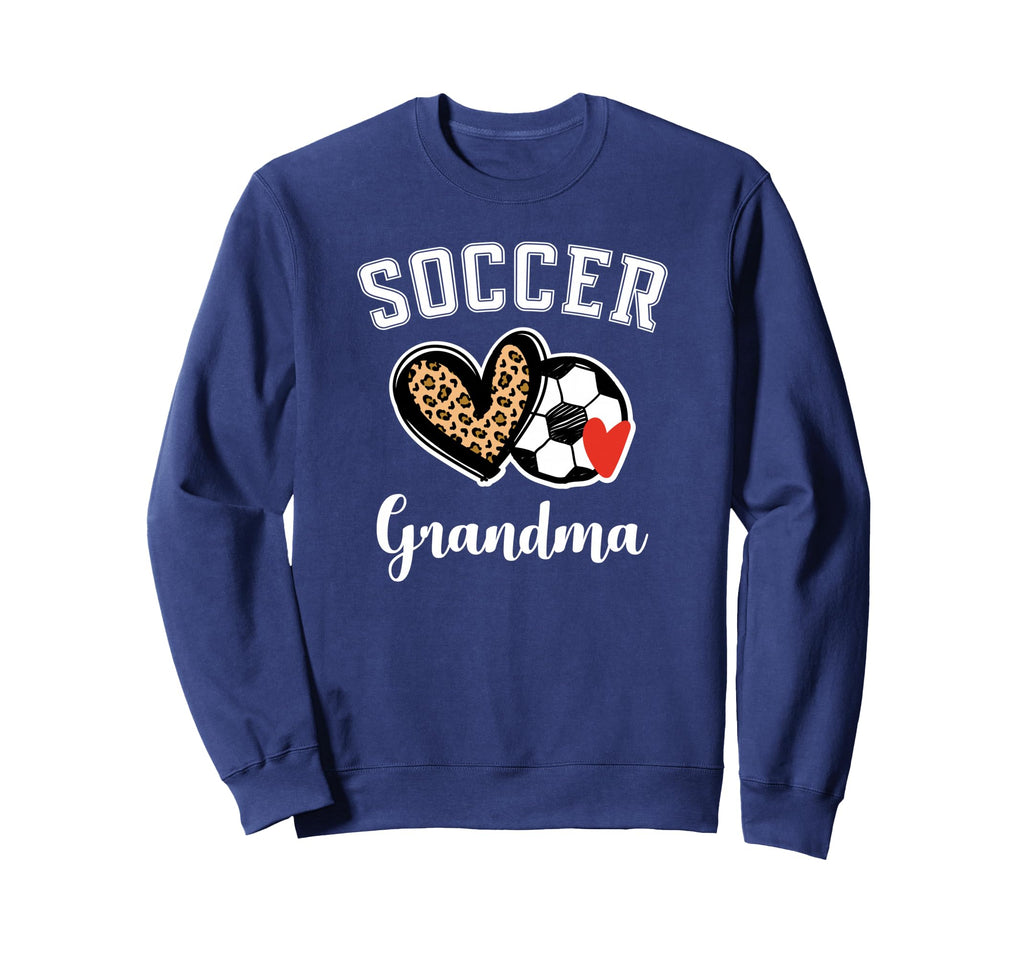 Soccer Grandma Leopard Heart Sweatshirt - Minimalist Print for Adults - T-Shirt, Sweatshirt, Hoodie