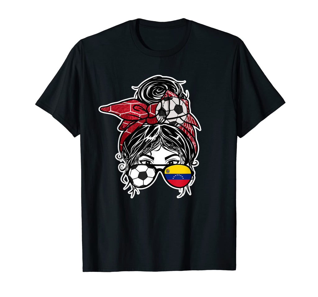 Messy Bun Hair Venezuelan Soccer T-Shirt - Trendy Graphic Men Women - T-Shirt, Sweatshirt, Hoodie
