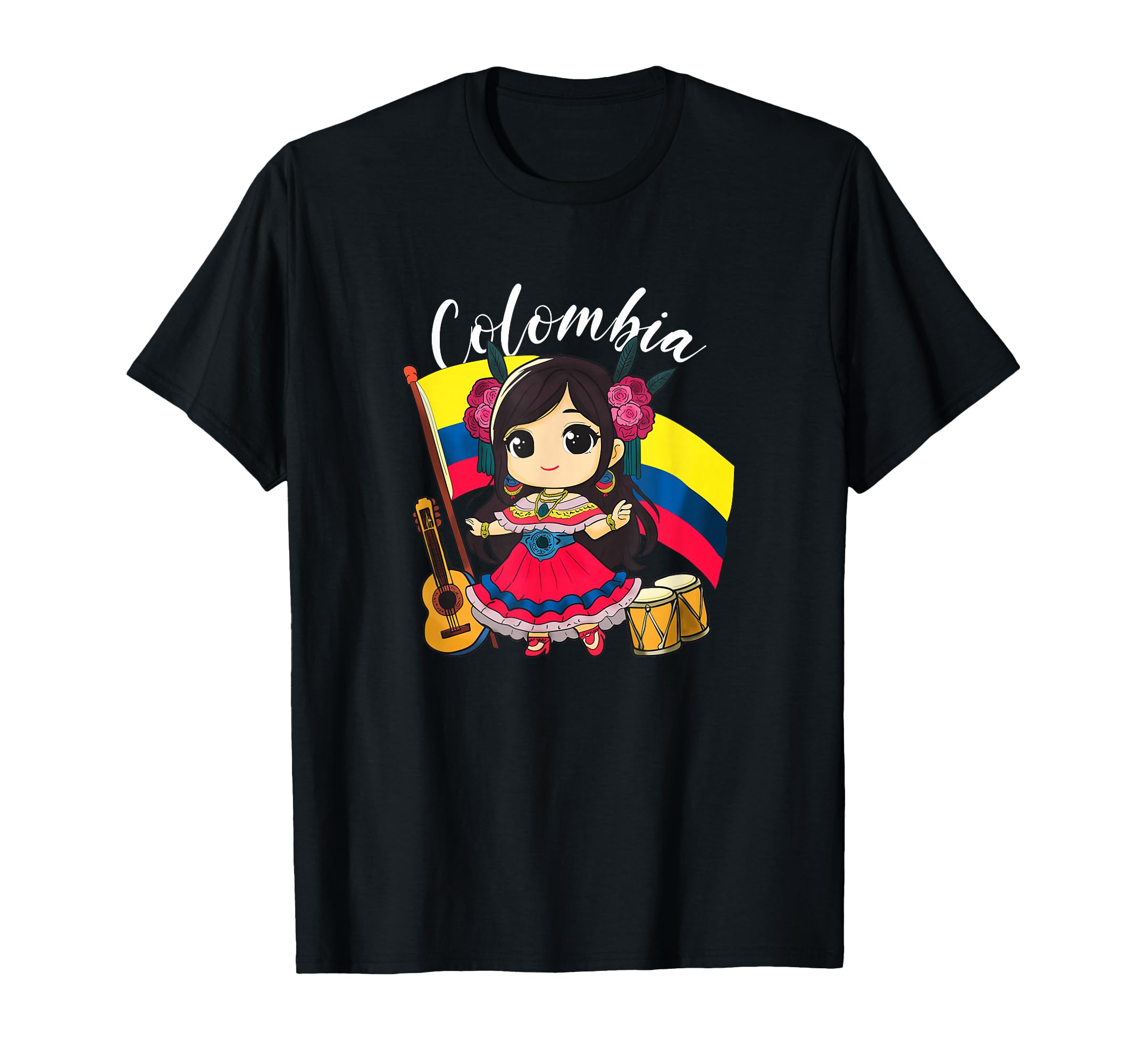 Colombia Colombian Flag Day Hispanic T-Shirt - Custom Art Print for Adults - T-Shirt, Sweatshirt, Hoodie