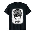 Proud Soccer Mom Mama Mommy Messy Bun T-Shirt - Trendy Graphic for Adults - T-Shirt, Sweatshirt, Hoodie