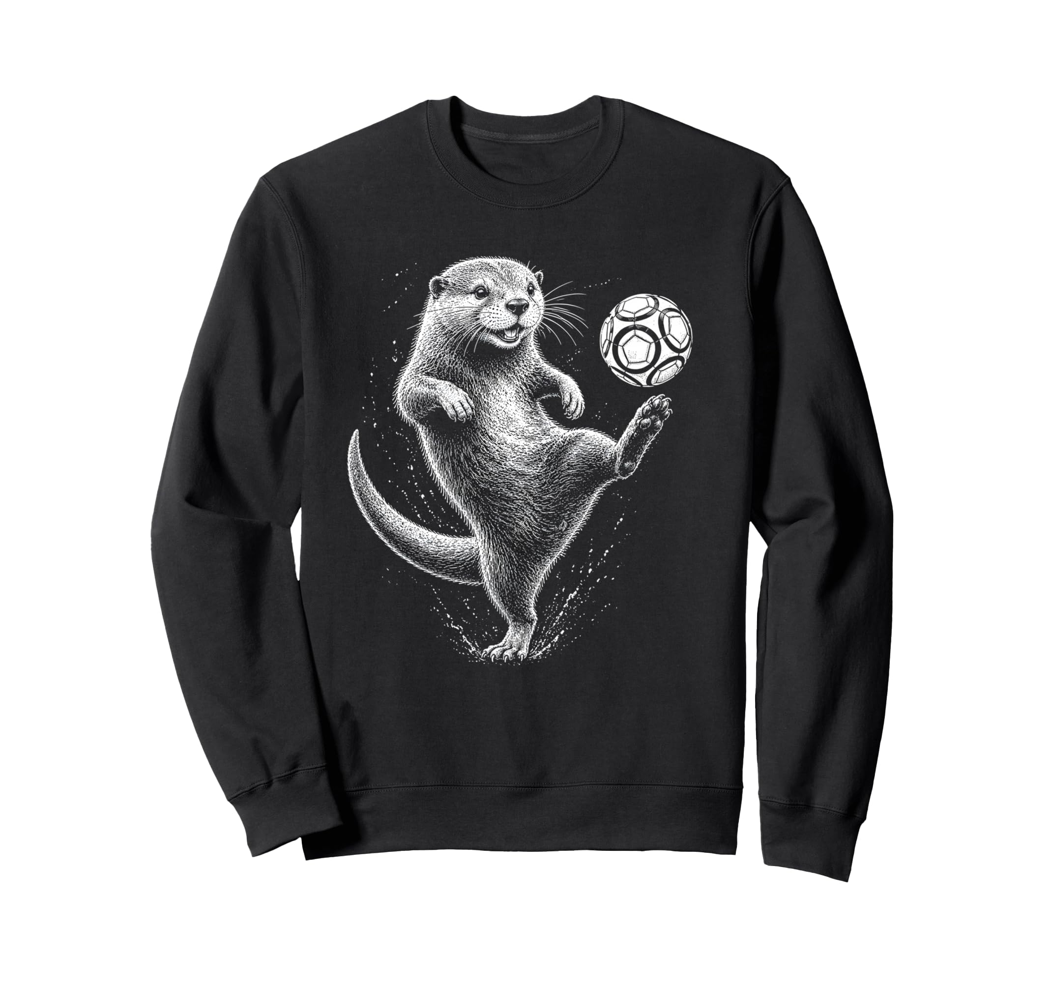 Funny Otter Juggling Soccer Ball Sweatshirt - Unique Graphic for Adults - T-Shirt, Sweatshirt, Hoodie