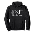 Peace Love Futsal Funny Futsal Hoodie - Novelty Apparel Men Women - T-Shirt, Sweatshirt, Hoodie