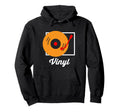 Vinyl Record Player Hoodie - Minimalist Print for Adults - T-Shirt, Sweatshirt, Hoodie