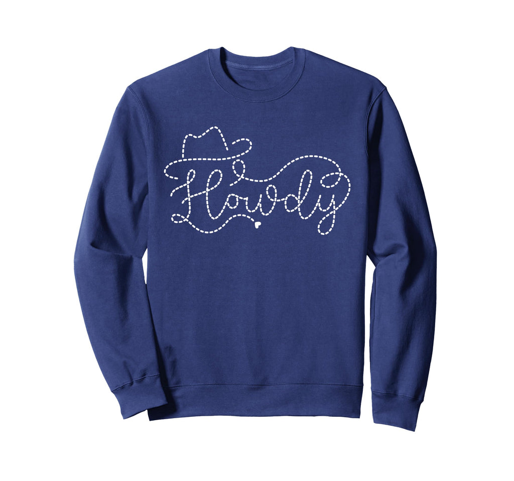 Howdy Cowgirl Minimal Rodeo Western Sweatshirt - Trendy Graphic for Adults - T-Shirt, Sweatshirt, Hoodie