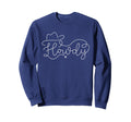 Howdy Cowgirl Minimal Rodeo Western Sweatshirt - Trendy Graphic for Adults - T-Shirt, Sweatshirt, Hoodie