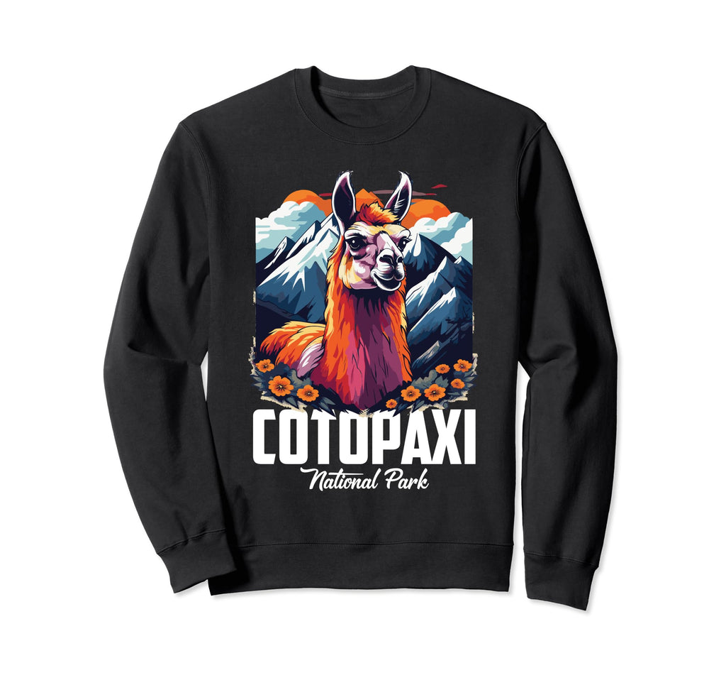 Llama National Park Cotopaxi Ecuador Sweatshirt - Unique Graphic Unisex - T-Shirt, Sweatshirt, Hoodie