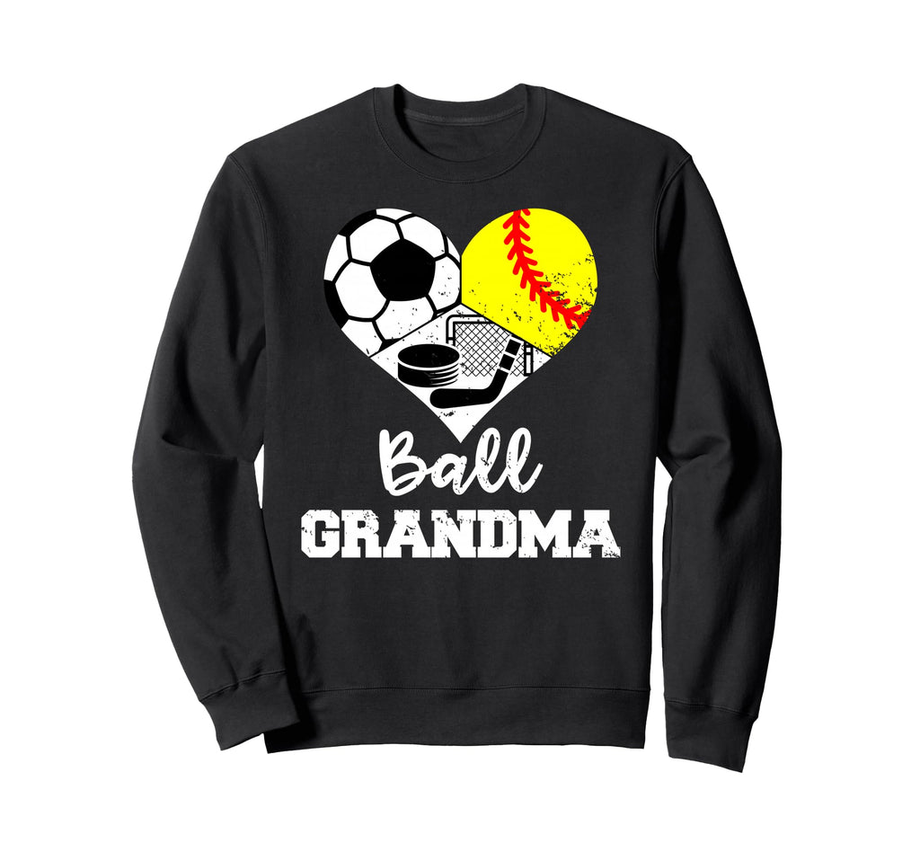 Ball Grandma Heart Funny Soccer Sweatshirt - Novelty Apparel Men Women - T-Shirt, Sweatshirt, Hoodie