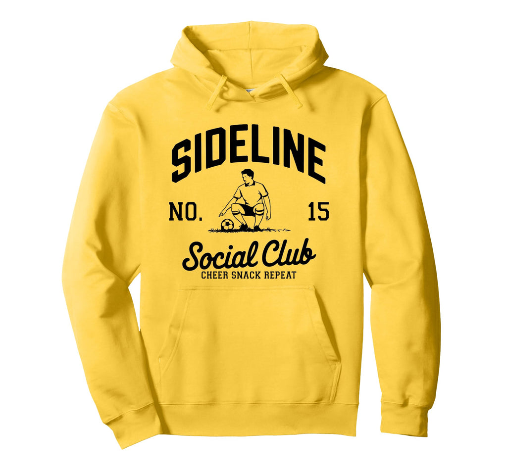 Sideline Social Club Soccer Mom Game Day Hoodie - Custom Art Print Unisex - T-Shirt, Sweatshirt, Hoodie