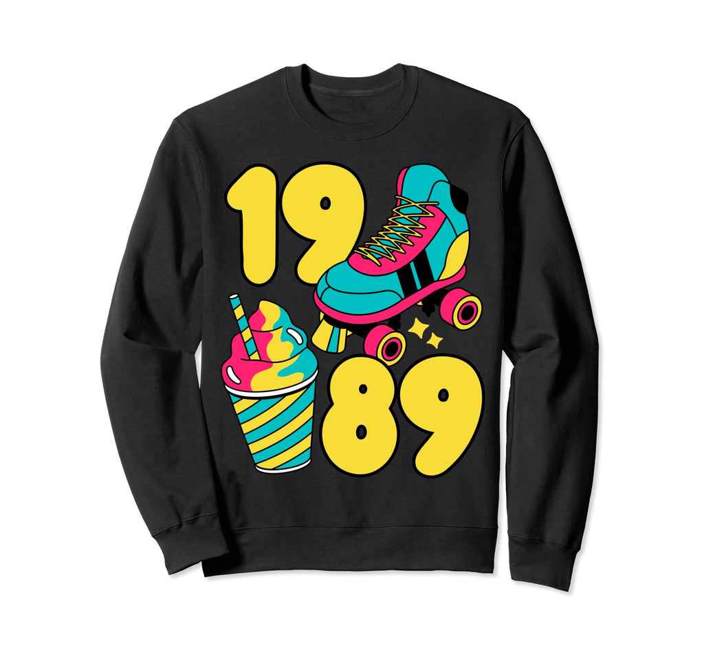 1989 Roller Skates Sweet Treats Sweatshirt - Aesthetic Graphic for Adults - T-Shirt, Sweatshirt, Hoodie
