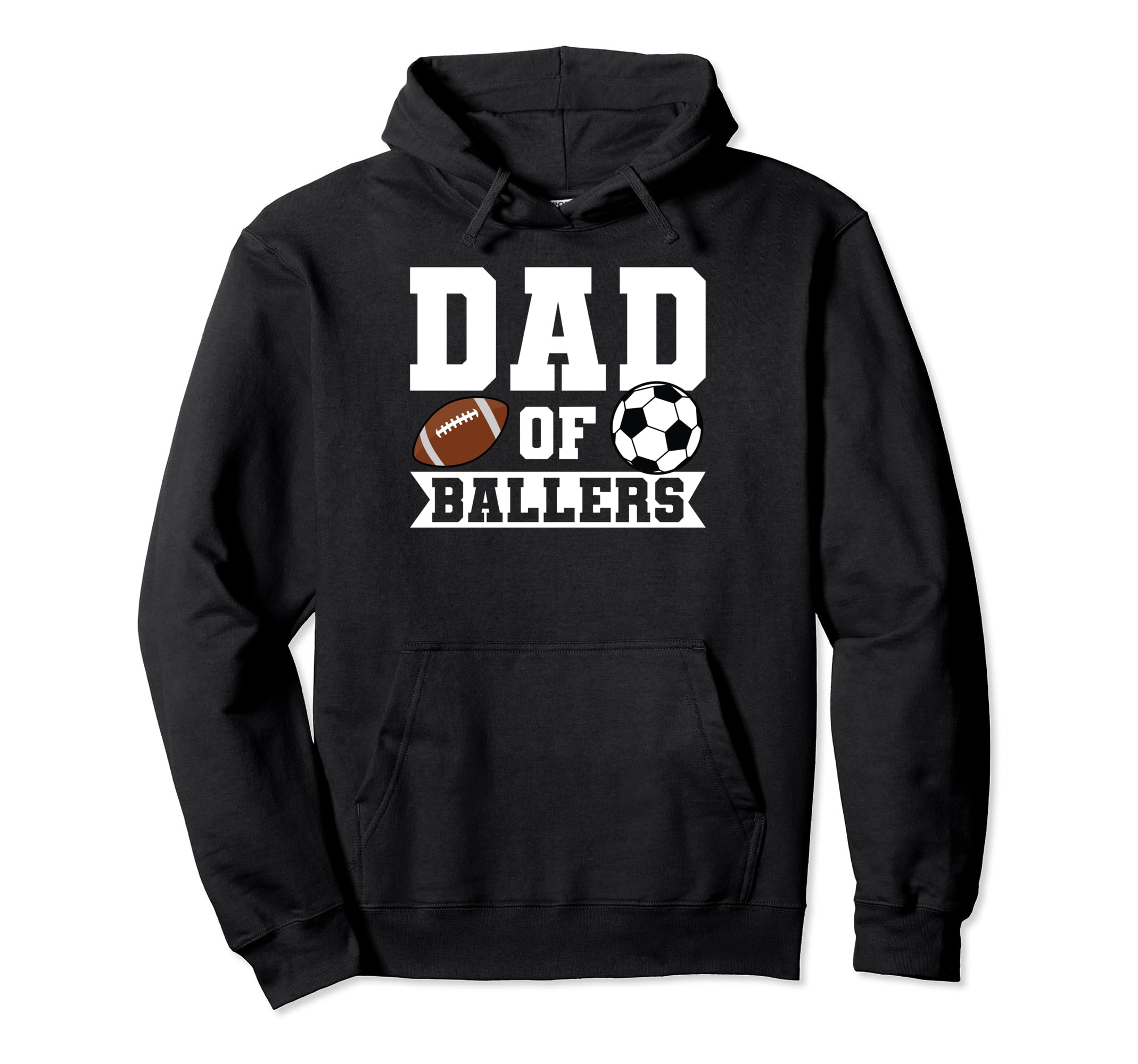 Dad Ballers Soccer Player Hoodie - Novelty Apparel for Adults - T-Shirt, Sweatshirt, Hoodie