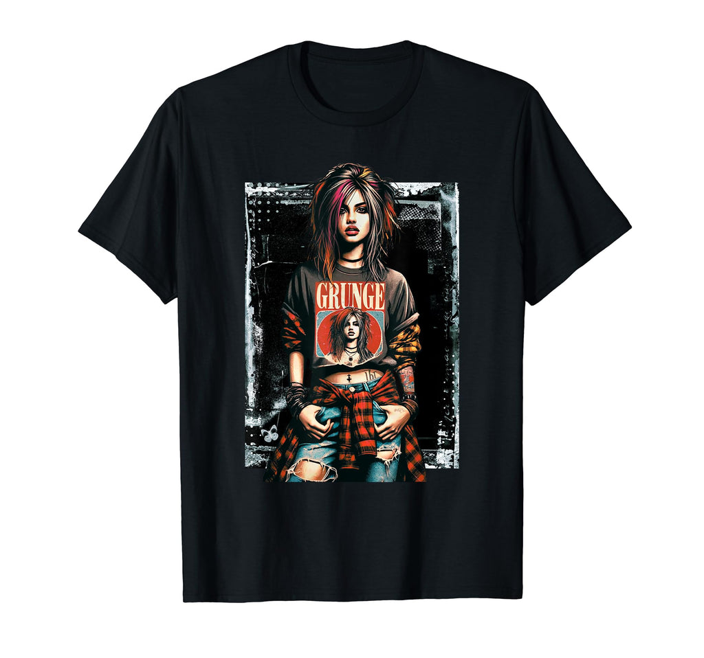 Punk Grunge Graffiti 90S Distressed T-Shirt - Custom Art Print Men Women - T-Shirt, Sweatshirt, Hoodie