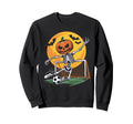 Pumpkin Skeleton Goalie Soccer Sweatshirt - Casual Everyday Wear Men Women - T-Shirt, Sweatshirt, Hoodie