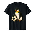 Funny Penguin Soccer Ball T-Shirt - Minimalist Print Unisex - T-Shirt, Sweatshirt, Hoodie