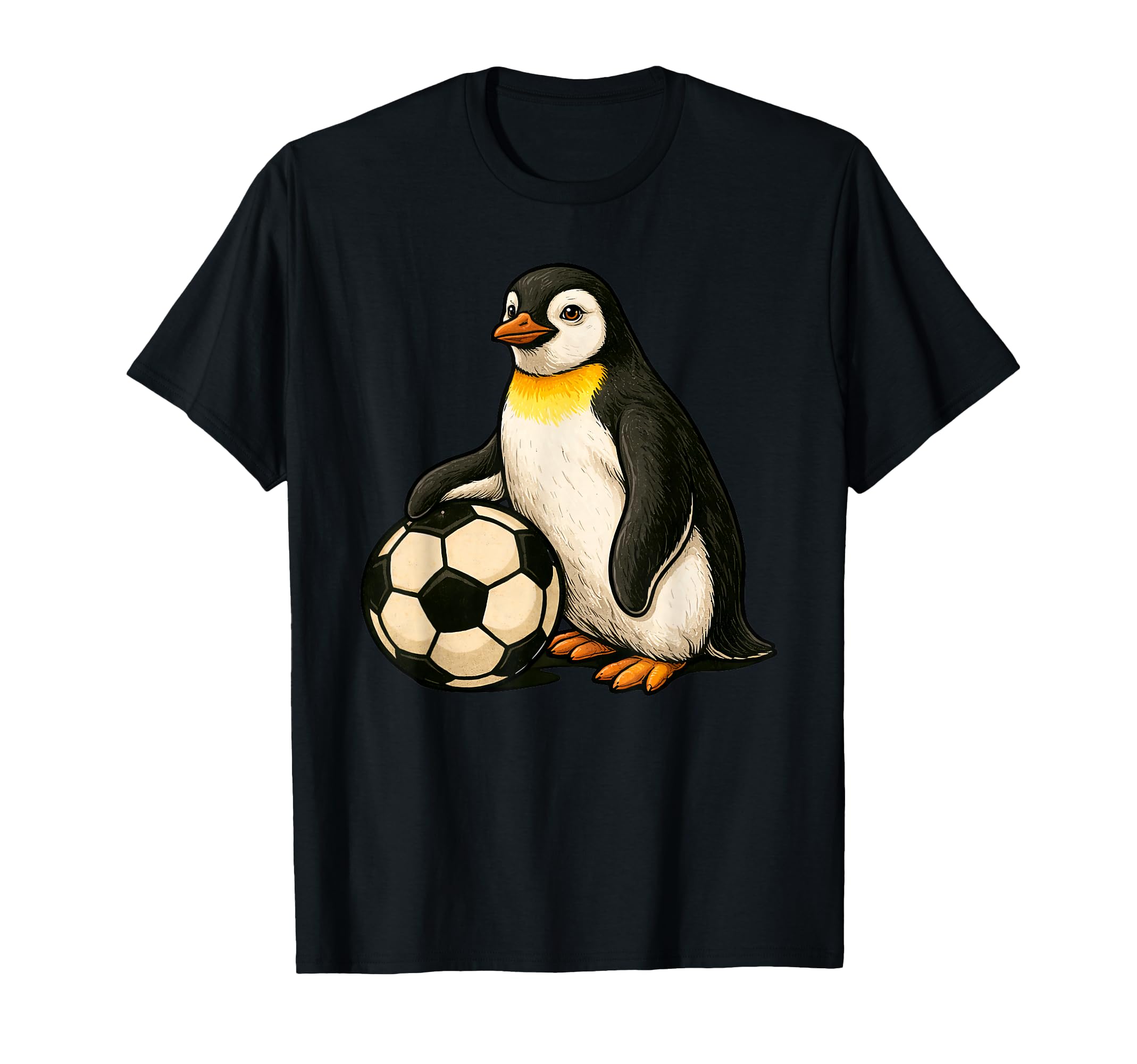 Funny Penguin Soccer Ball T-Shirt - Minimalist Print Unisex - T-Shirt, Sweatshirt, Hoodie