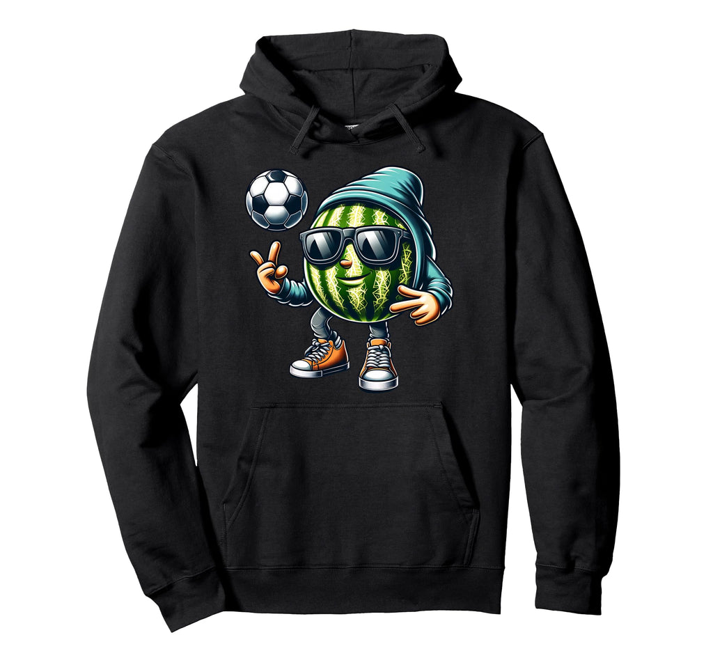 Soccer Melon Sunglasses Summer Vibes Player Hoodie - Trendy Graphic Unisex - T-Shirt, Sweatshirt, Hoodie