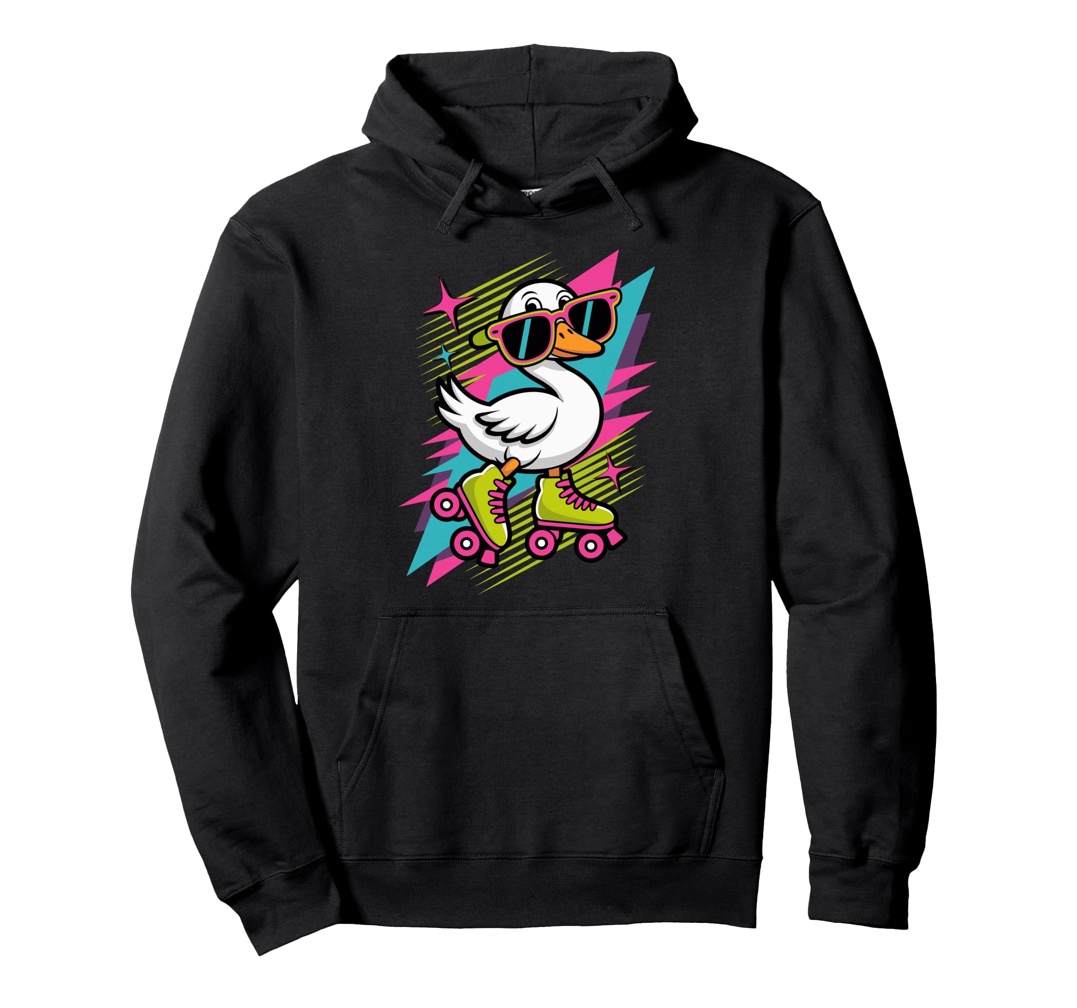 Silly Goose Roller Skates Skating Hoodie - Fun Novelty Design for Adults - T-Shirt, Sweatshirt, Hoodie
