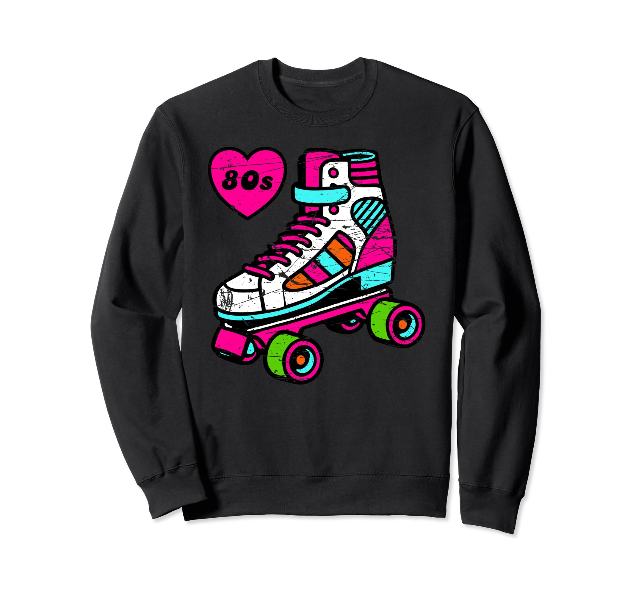 80S Lover Roller Skate Disco Sweatshirt - Aesthetic Graphic for Adults - T-Shirt, Sweatshirt, Hoodie