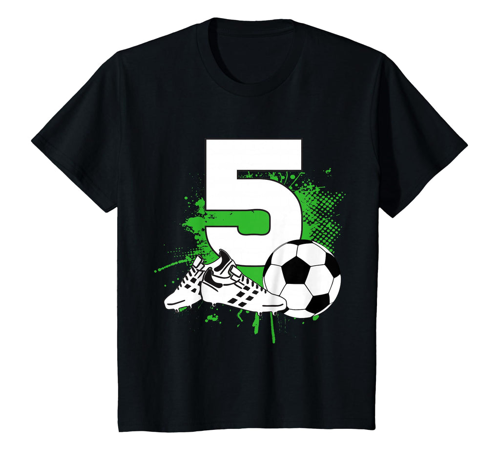 5Th Birthday 5 Years Soccer Football T-Shirt - Aesthetic Graphic Unisex - T-Shirt, Sweatshirt, Hoodie