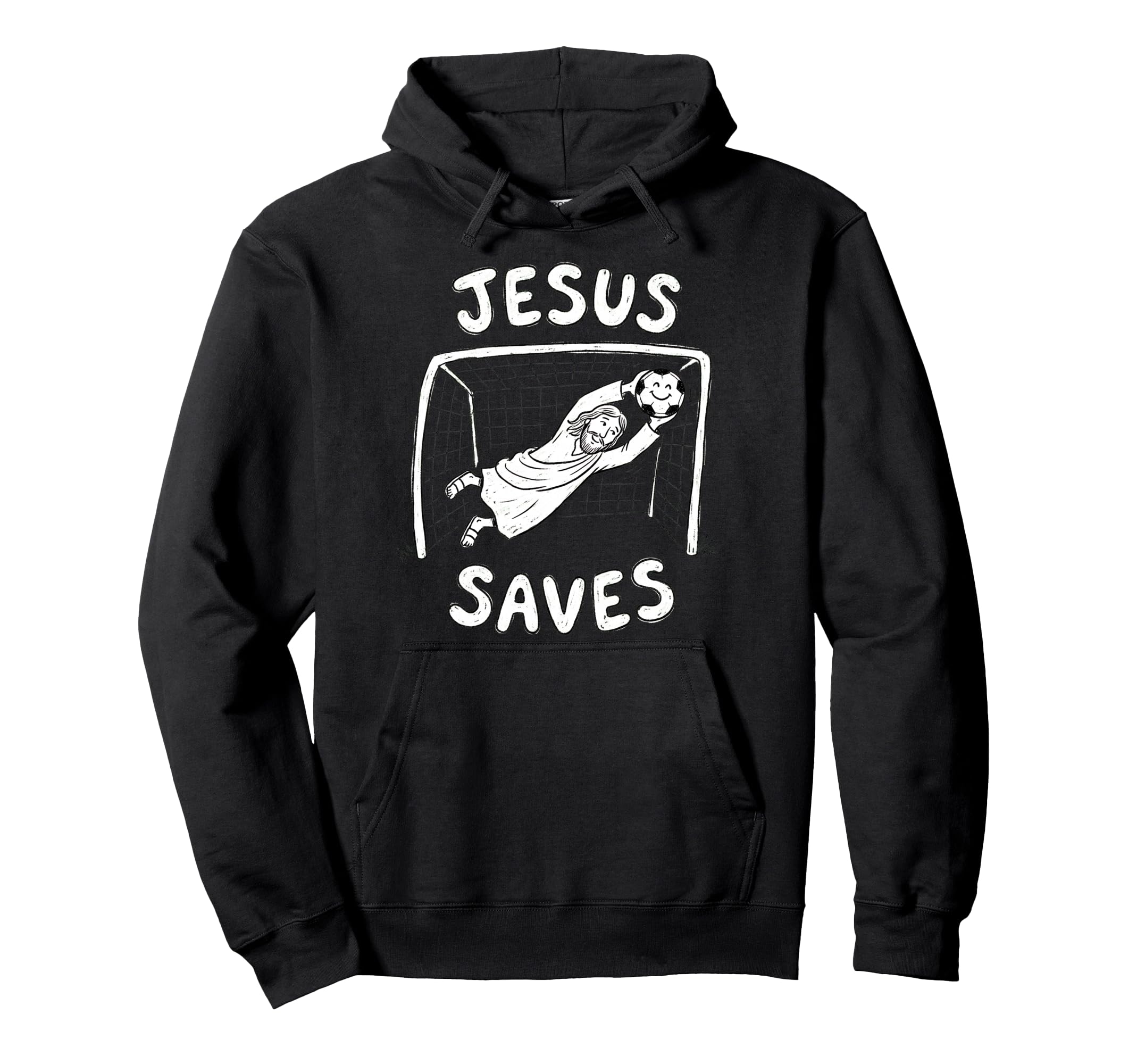Christian Jesus Saves Soccer Hoodie - Casual Everyday Wear Men Women - T-Shirt, Sweatshirt, Hoodie
