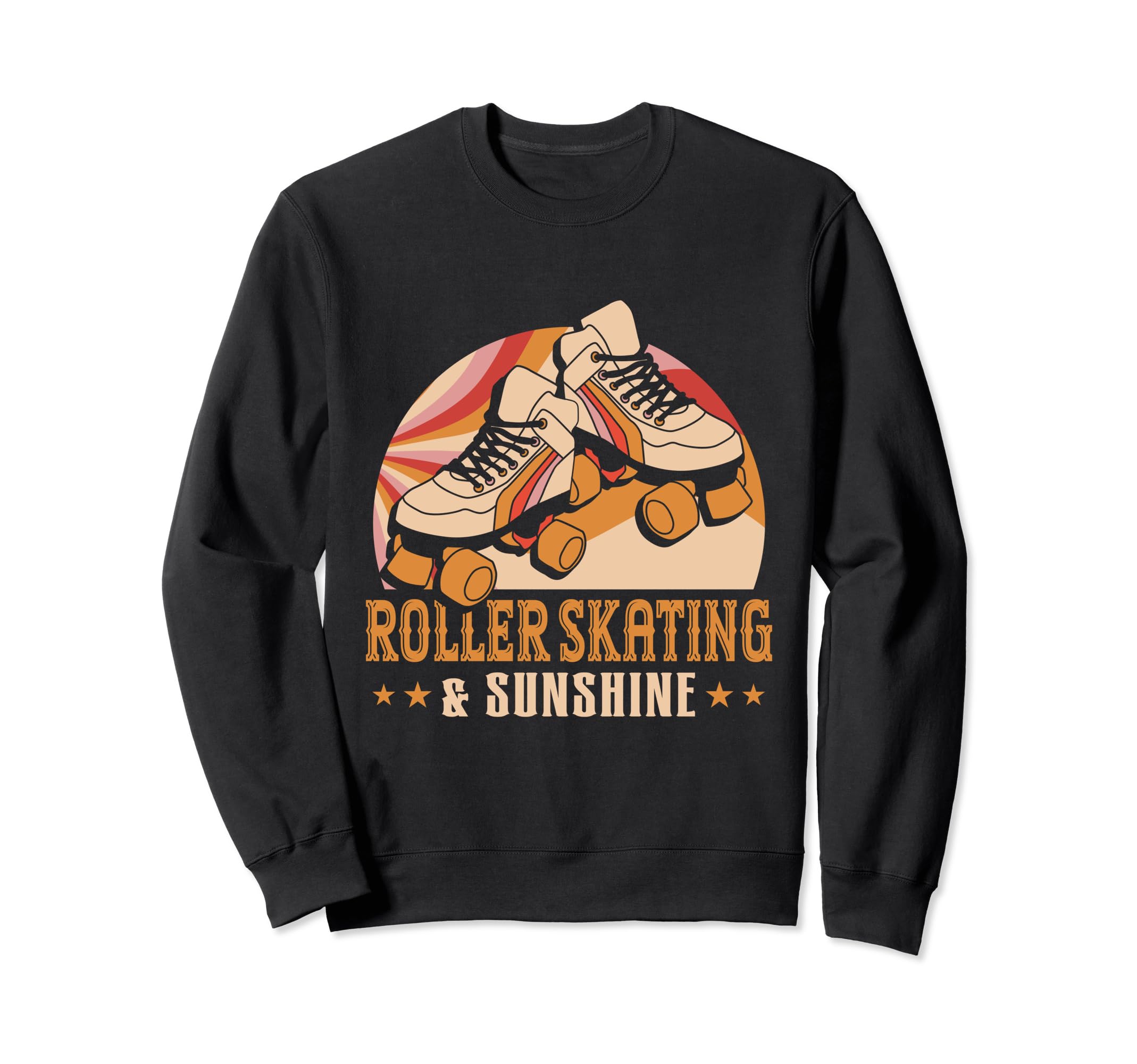 Skater Roller Skating Sunshine Sweatshirt - Custom Art Print Men Women - T-Shirt, Sweatshirt, Hoodie
