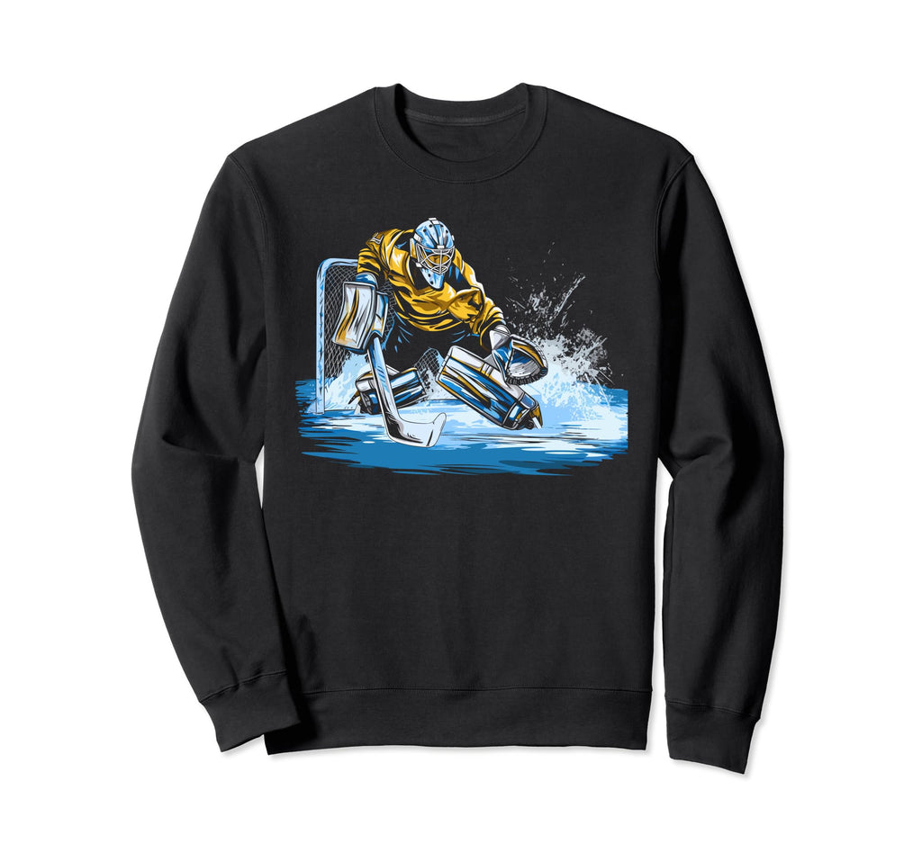 Ice Hockey Goalie Goaltender Keeper Sweatshirt - Novelty Apparel Men Women - T-Shirt, Sweatshirt, Hoodie