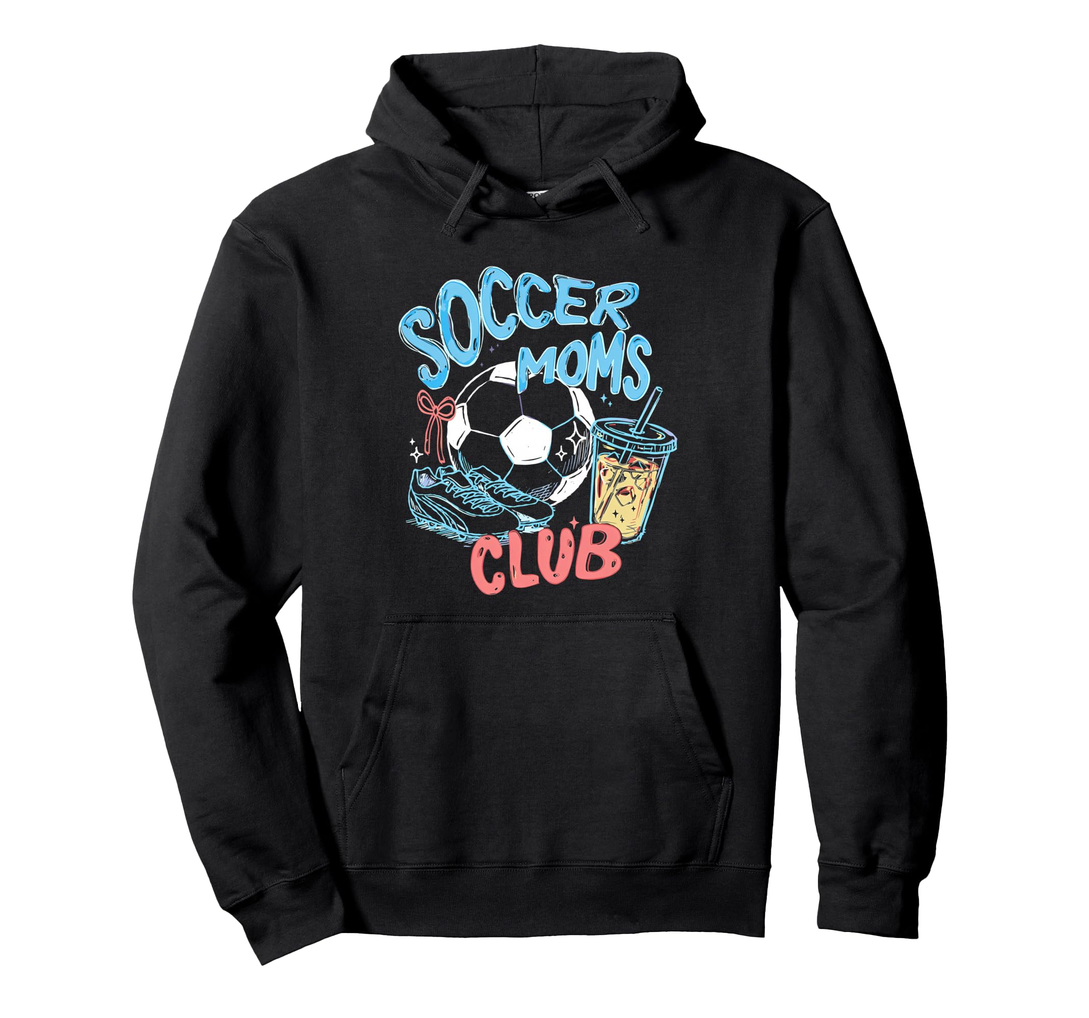 Soccer Moms Club Hoodie - Trendy Graphic Unisex - T-Shirt, Sweatshirt, Hoodie