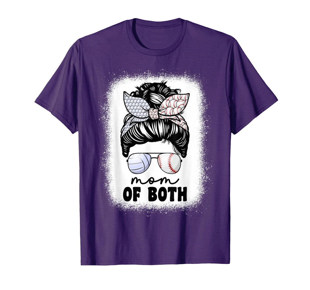 Mom Both Volleyball And Baseball Mom T-Shirt - Graphic Print for Adults - T-Shirt, Sweatshirt, Hoodie