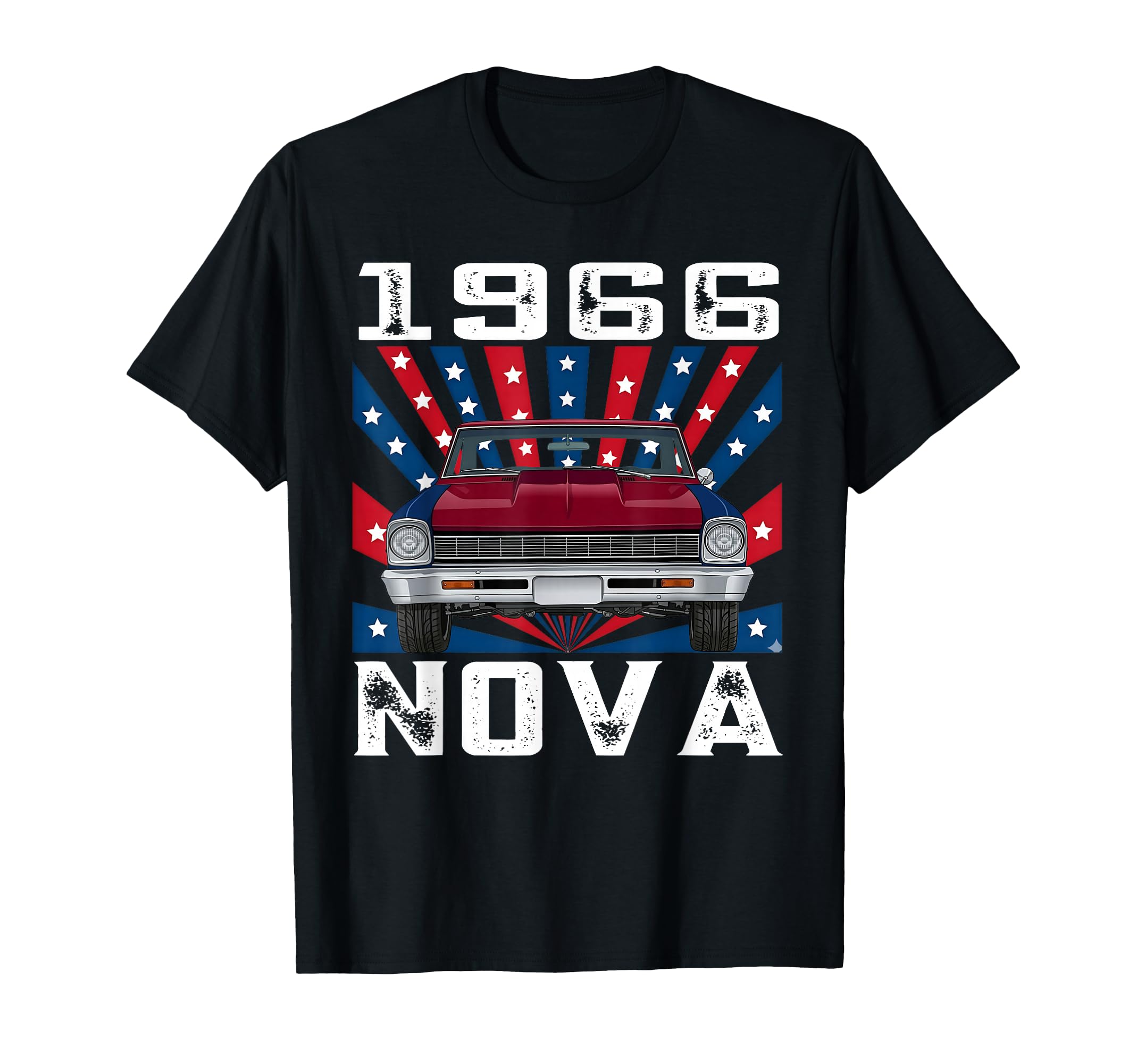 1966 66 Nova Silhouette Muscle Car T-Shirt - Fun Novelty Design for Adults - T-Shirt, Sweatshirt, Hoodie