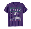 Merry Kickmas Soccer Player Ugly T-Shirt - Novelty Apparel Unisex - T-Shirt, Sweatshirt, Hoodie