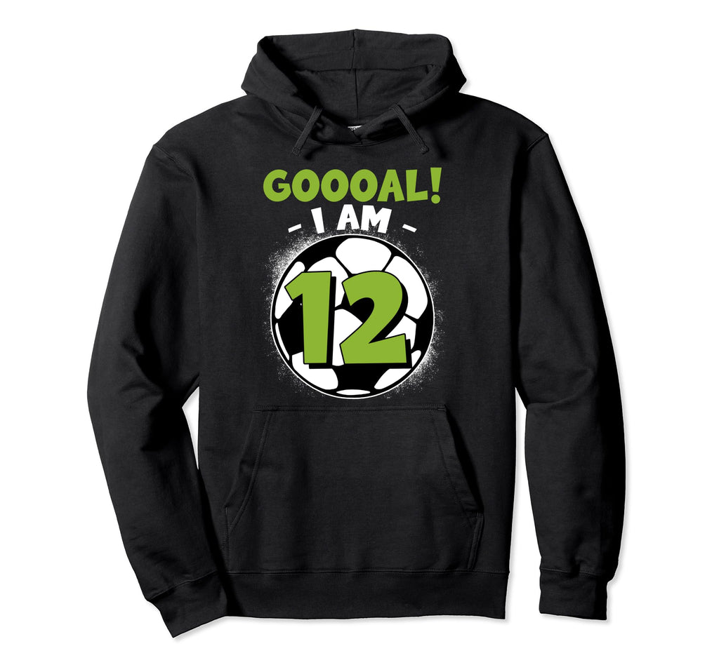 12 Year Old Birthday Soccer Themed Hoodie - Unique Graphic for Adults - T-Shirt, Sweatshirt, Hoodie