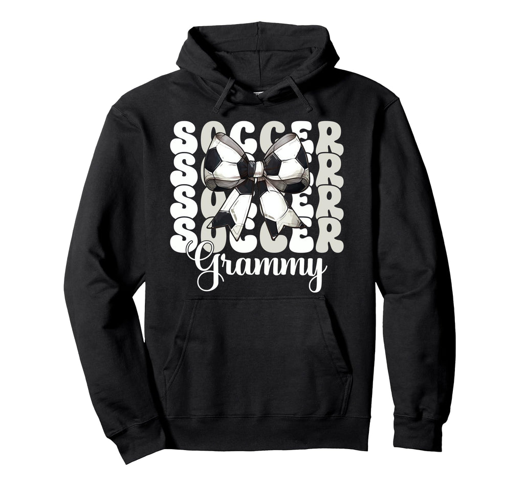 Soccer Grammy Soccer Grandma Coquette Bow Hoodie - Trendy Graphic Unisex - T-Shirt, Sweatshirt, Hoodie