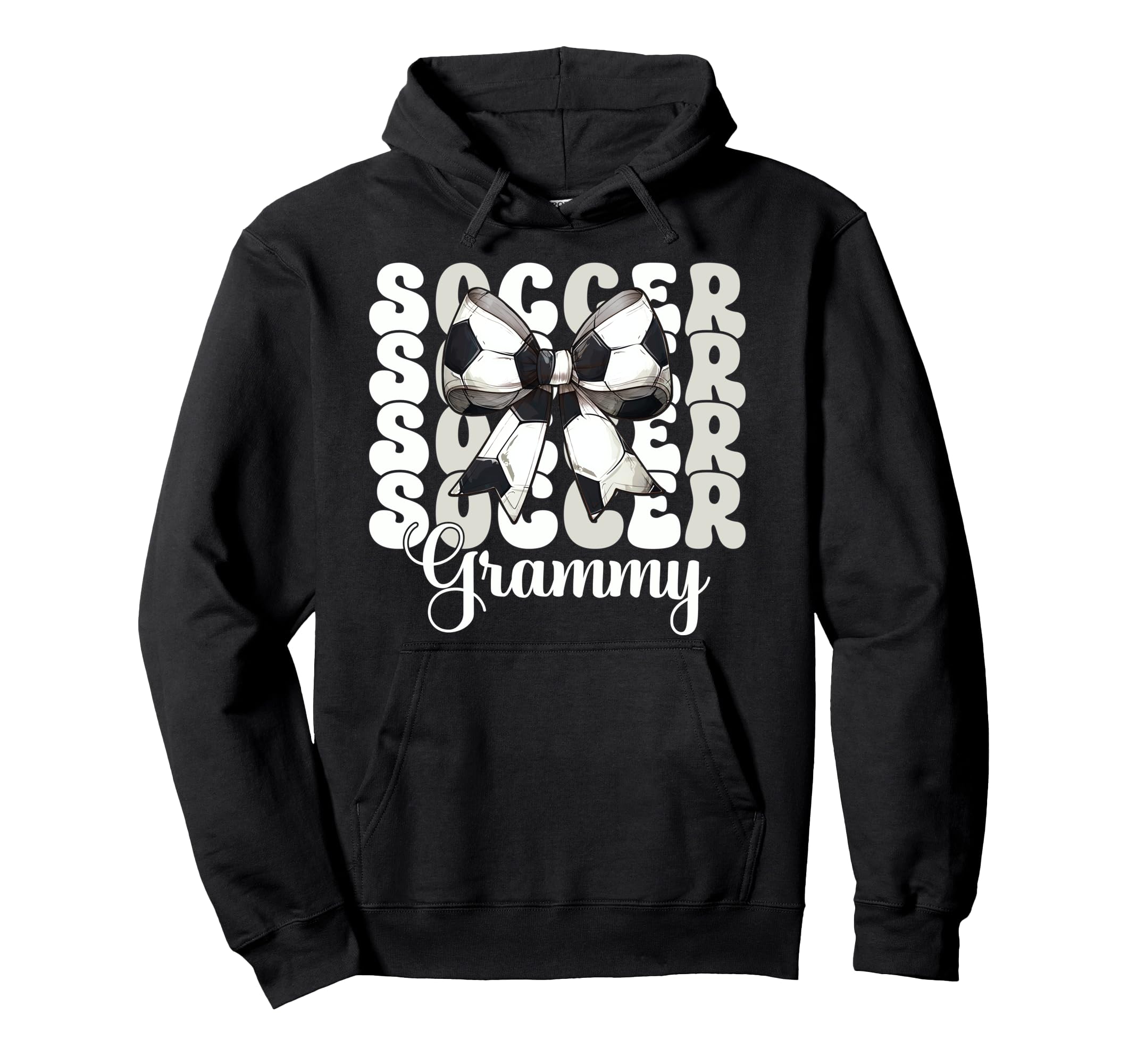Soccer Grammy Soccer Grandma Coquette Bow Hoodie - Trendy Graphic Unisex - T-Shirt, Sweatshirt, Hoodie