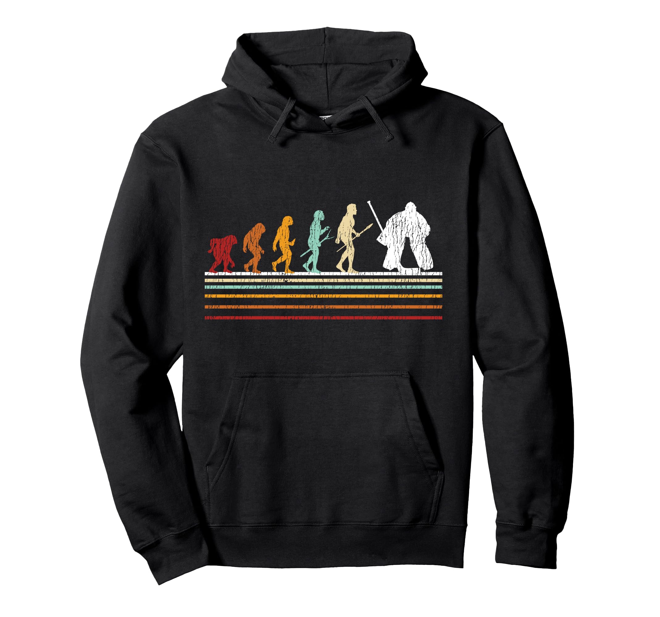 Ice Hockey Goalie Goalkeeper Evolution Hoodie - Custom Art Print for Adults - T-Shirt, Sweatshirt, Hoodie