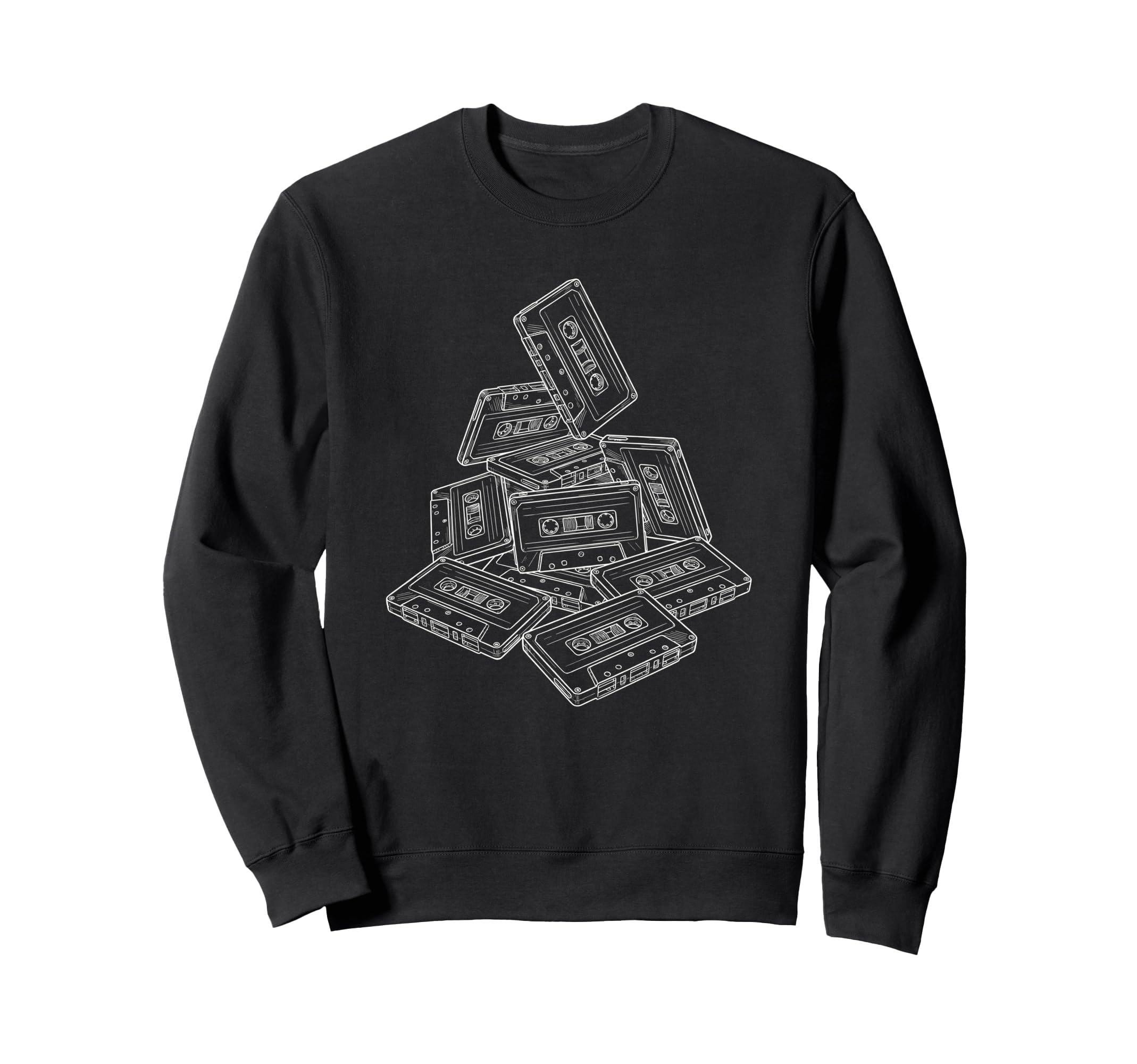 Mixtape 80S Blank Cassette Tape Sweatshirt - Minimalist Print Unisex - T-Shirt, Sweatshirt, Hoodie